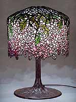 BURGUNDY WISTERIA TIFFANY LAMP